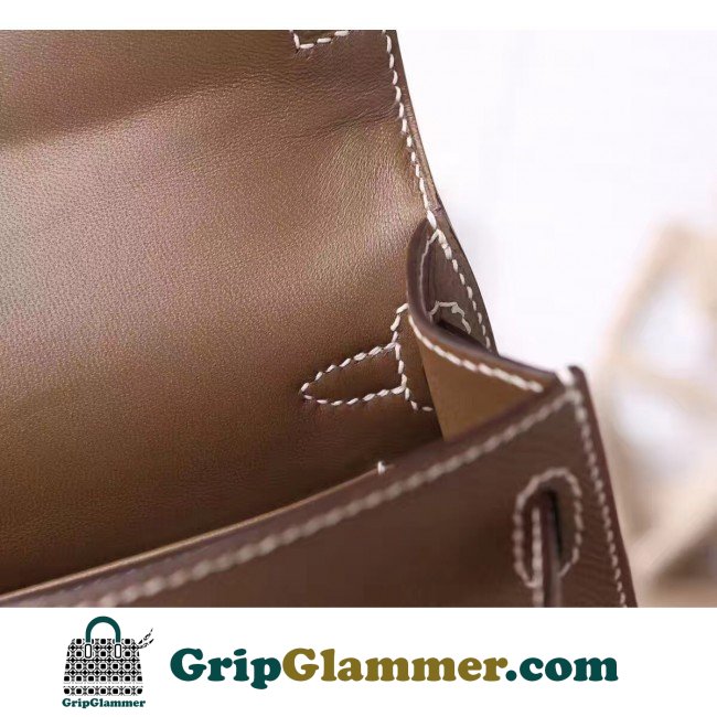 Hermes Etoupe Epsom Kelly Mini II 20cm Lushentic AAAAA Grade Replica - Image 4