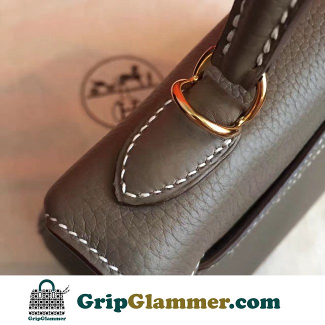 Hermes Etoupe Clemence Kelly 25cm Retourne Lushentic AAAAA Grade Replica - Image 6