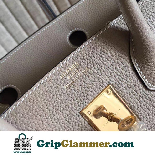 Hermes Grey Clemence Birkin 35cm Lushentic AAAAA Grade Replica - Image 3