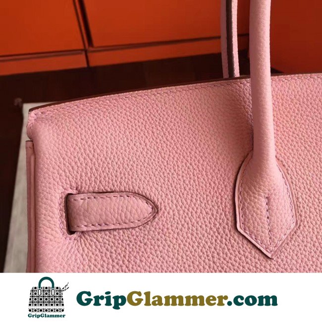 Hermes Pink Clemence Birkin 40cm Lushentic AAAAA Grade Replica - Image 4