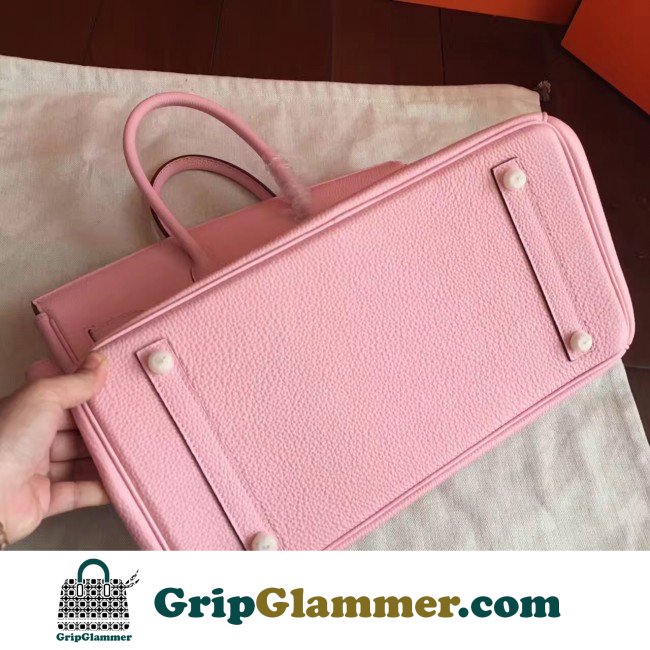 Hermes Pink Clemence Birkin 40cm Lushentic AAAAA Grade Replica - Image 7