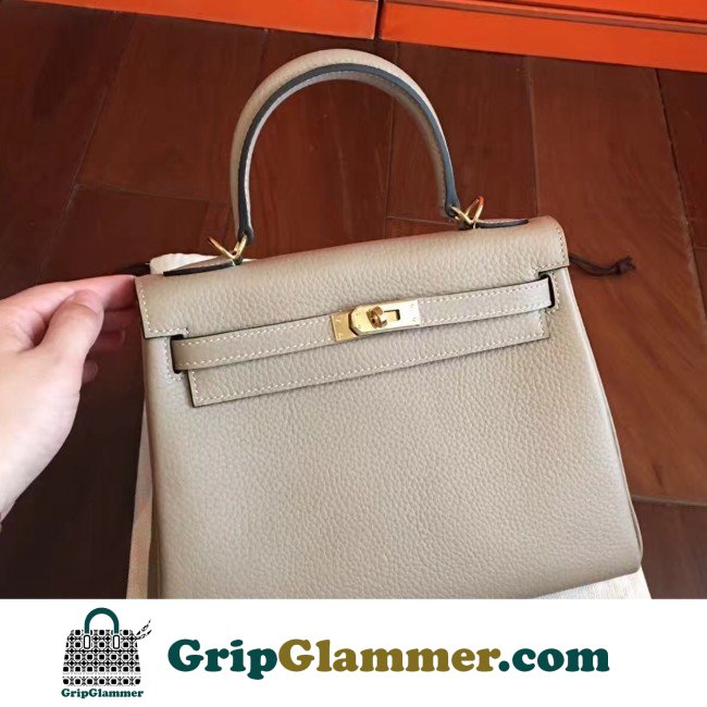 Hermes Grey Clemence Kelly 25cm Lushentic AAAAA Grade Replica