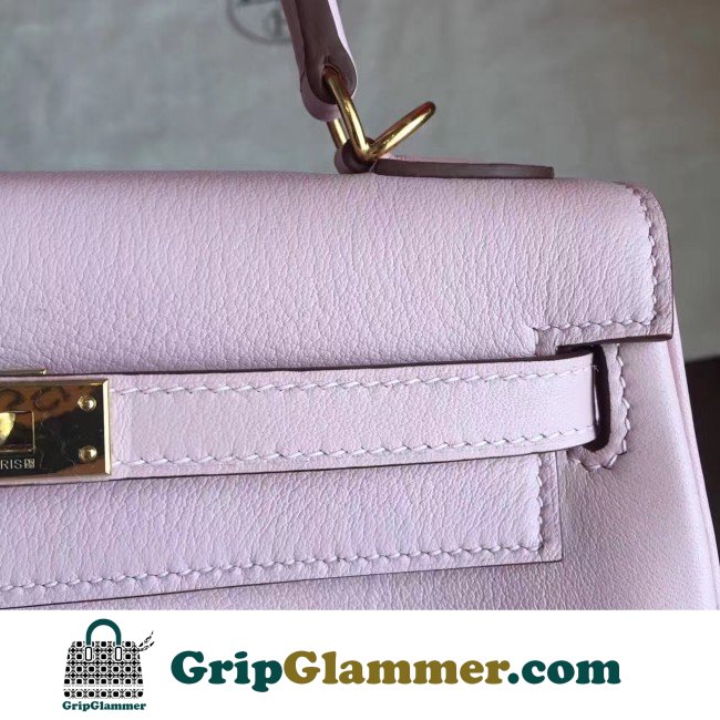 Hermes Rose Dragee Swift Kelly Retourne 28cm Lushentic AAAAA Grade Replica - Image 2