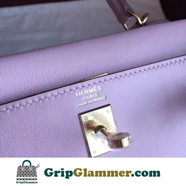 Hermes Rose Dragee Swift Kelly Retourne 28cm Lushentic AAAAA Grade Replica - Image 3