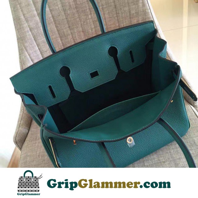 Hermes Malachite Clemence Birkin 30cm Lushentic AAAAA Grade Replica - Image 6