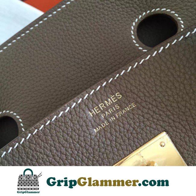 Hermes Etoupe Clemence Birkin 35cm Lushentic AAAAA Grade Replica (Copy) - Image 5