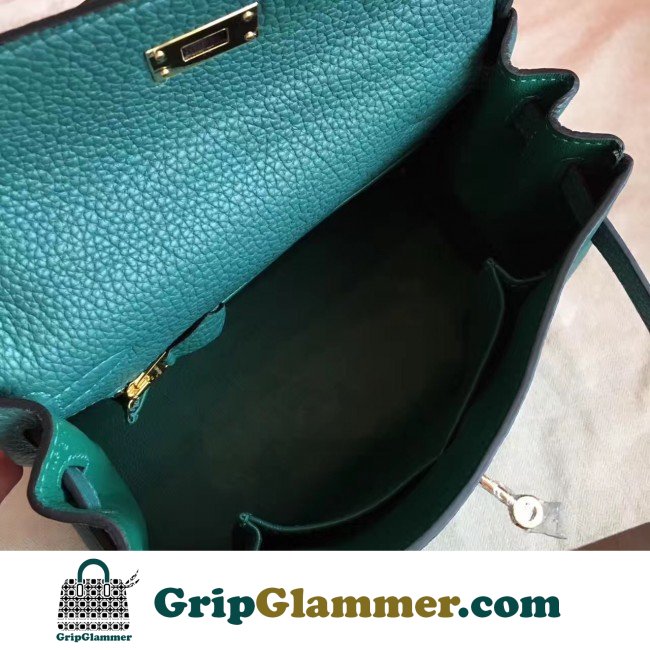 Hermes Malachite Clemence Kelly 25cm Retourne Lushentic AAAAA Grade Replica - Image 2