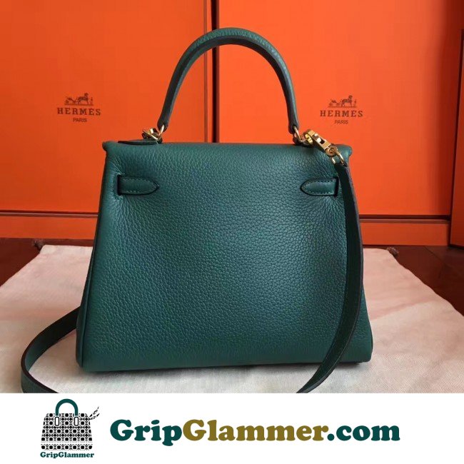 Hermes Malachite Clemence Kelly 25cm Retourne Lushentic AAAAA Grade Replica - Image 8