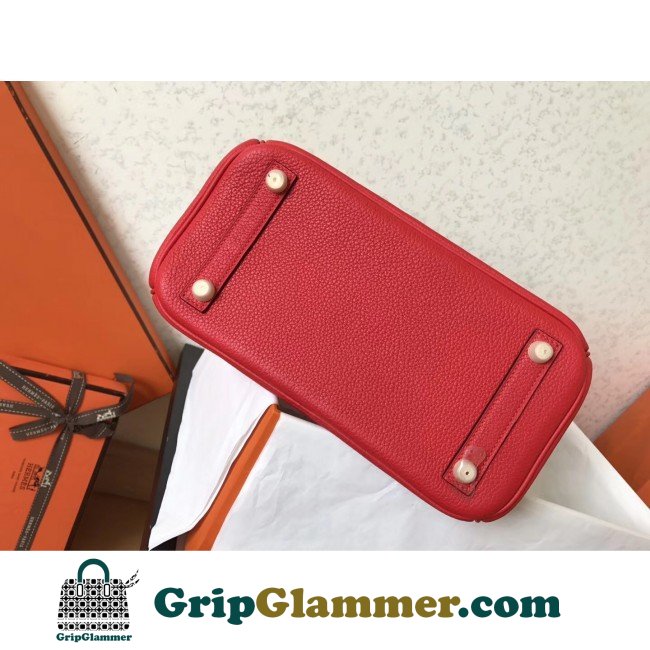 Hermes Red Clemence Birkin 25cm Lushentic AAAAA Grade Replica - Image 3