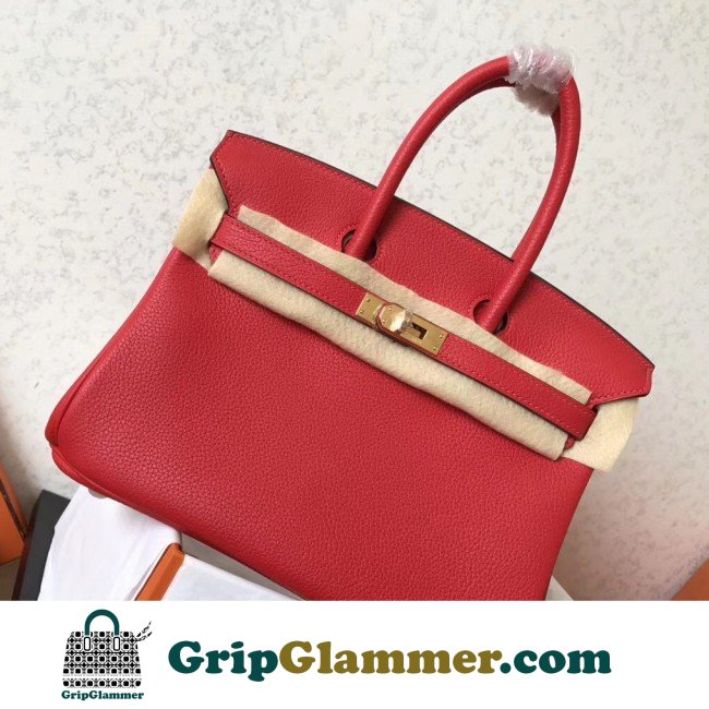 Hermes Red Clemence Birkin 25cm Lushentic AAAAA Grade Replica