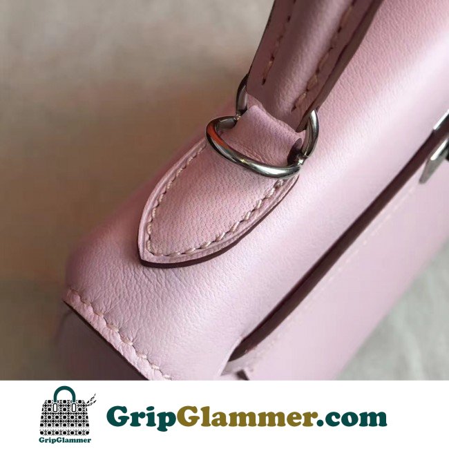 Hermes Rose Dragee Swift Kelly 25cm Retourne Lushentic AAAAA Grade Replica - Image 7