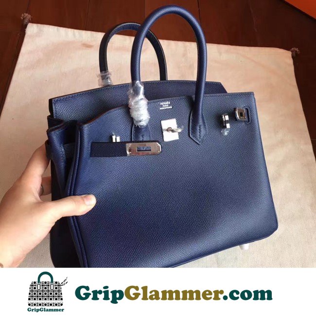 Hermes Sapphire Epsom Birkin 25cm Lushentic Grade Replica - Image 6
