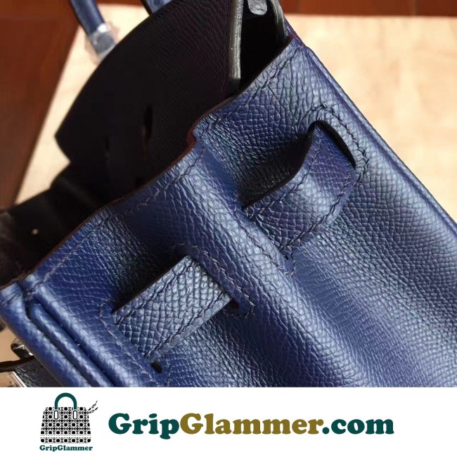 Hermes Sapphire Epsom Birkin 25cm Lushentic Grade Replica - Image 7