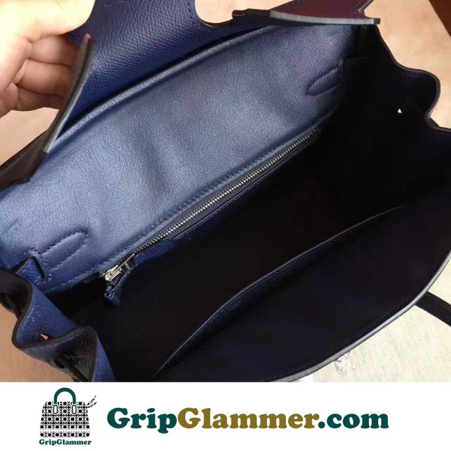 Hermes Sapphire Epsom Birkin 25cm Lushentic Grade Replica - Image 8