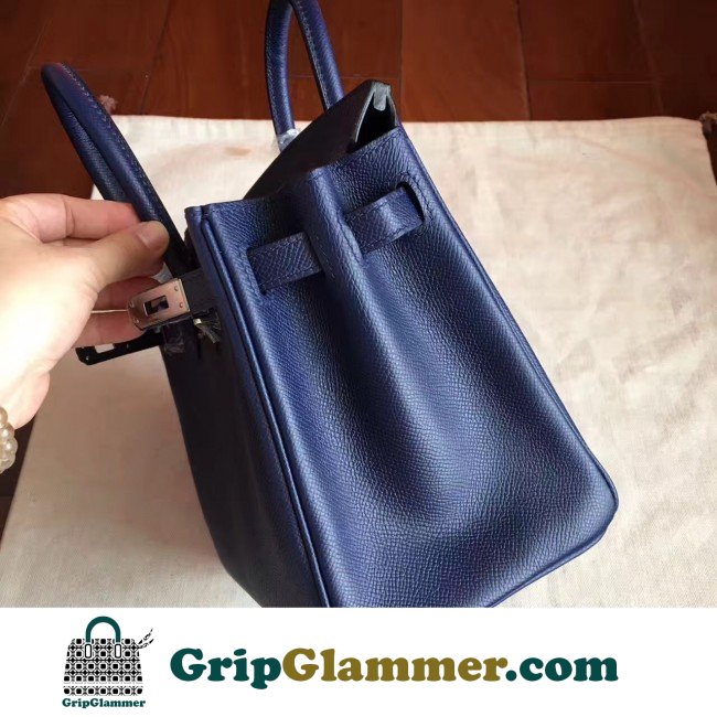 Hermes Sapphire Epsom Birkin 25cm Lushentic Grade Replica - Image 9