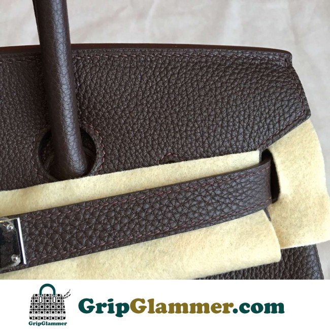 Hermes Cafe Clemence Birkin 30cm Lushentic AAAAA Grade Replica - Image 3