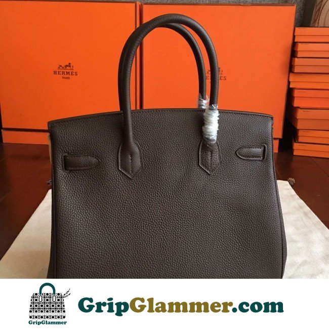 Hermes Cafe Clemence Birkin 30cm Lushentic AAAAA Grade Replica - Image 8