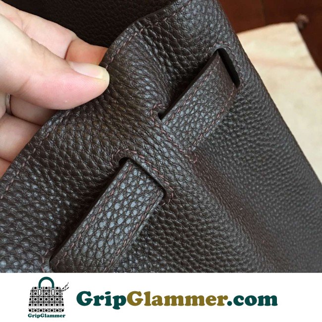 Hermes Cafe Clemence Birkin 30cm Lushentic AAAAA Grade Replica - Image 9