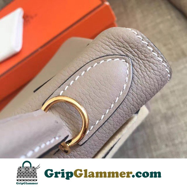 Hermes Grey Clemence Kelly Retourne 28cm Lushentic AAAAA Grade Replica - Image 6