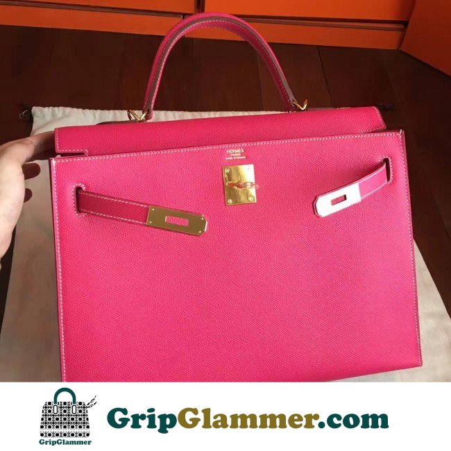 Hermes Rose Tyrien Epsom Kelly 32cm Sellier Lushentic AAAAA Grade Replica - Image 5