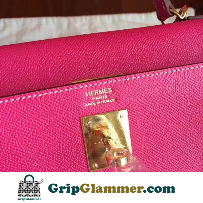 Hermes Rose Tyrien Epsom Kelly 32cm Sellier Lushentic AAAAA Grade Replica - Image 6