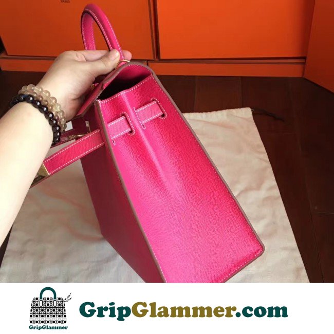 Hermes Rose Tyrien Epsom Kelly 32cm Sellier Lushentic AAAAA Grade Replica - Image 7