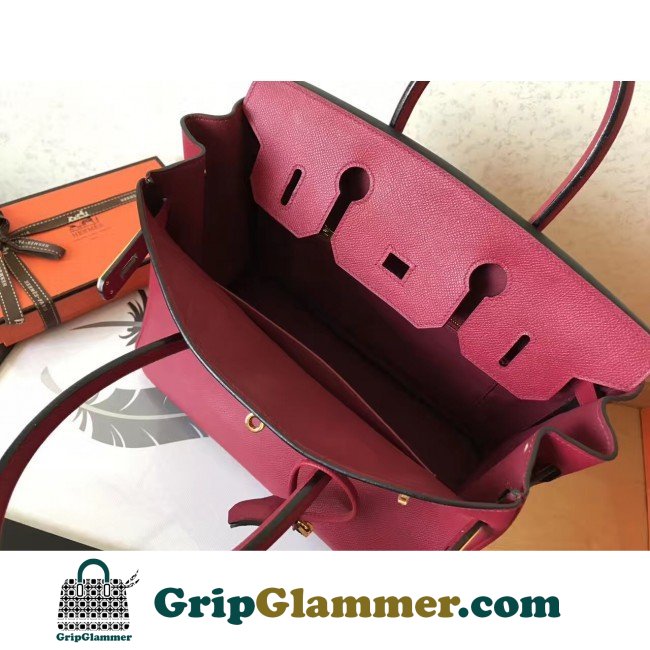 Hermes Ruby Epsom Birkin 30cm Lushentic AAAAA Grade Replica - Image 4
