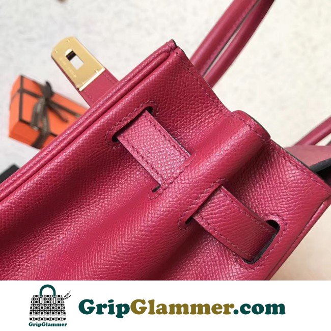 Hermes Ruby Epsom Birkin 30cm Lushentic AAAAA Grade Replica - Image 6