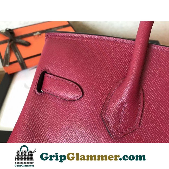 Hermes Ruby Epsom Birkin 30cm Lushentic AAAAA Grade Replica - Image 7