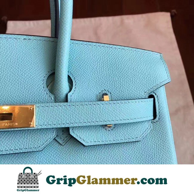 Hermes Blue Atoll Epsom Birkin 30cm Lushentic AAAAA Grade Replica - Image 6