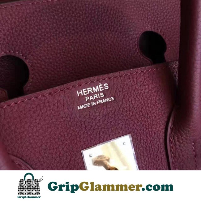 Hermes Bordeaux Clemence Birkin 35cm Lushentic AAAAA Grade Replica - Image 3