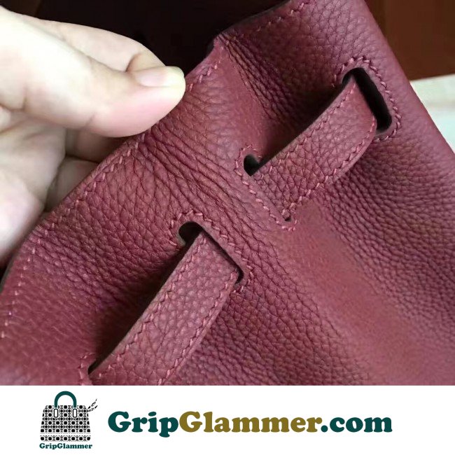 Hermes Bordeaux Clemence Birkin 35cm Lushentic AAAAA Grade Replica - Image 5