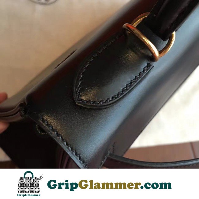 Hermes Black Box Kelly Retourne 32cm Lushentic AAAAA Grade Replica - Image 5