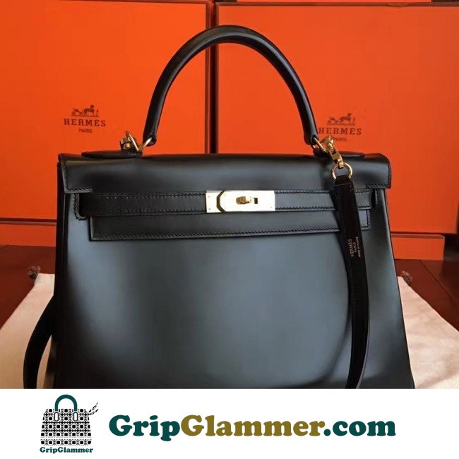 Hermes Black Box Kelly Retourne 32cm Lushentic AAAAA Grade Replica - Image 2