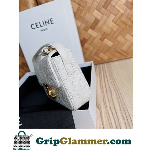 Celine Quilted LambTriomphe Bag-20 X 10 X 4CM - Image 3