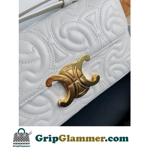 Celine Quilted LambTriomphe Bag-20 X 10 X 4CM - Image 4