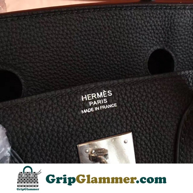 Hermes Black Clemence Birkin 40cm Lushentic AAAAA Grade Replica - Image 4