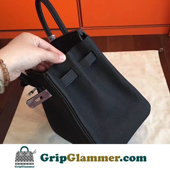 Hermes Black Clemence Birkin 40cm Lushentic AAAAA Grade Replica - Image 5