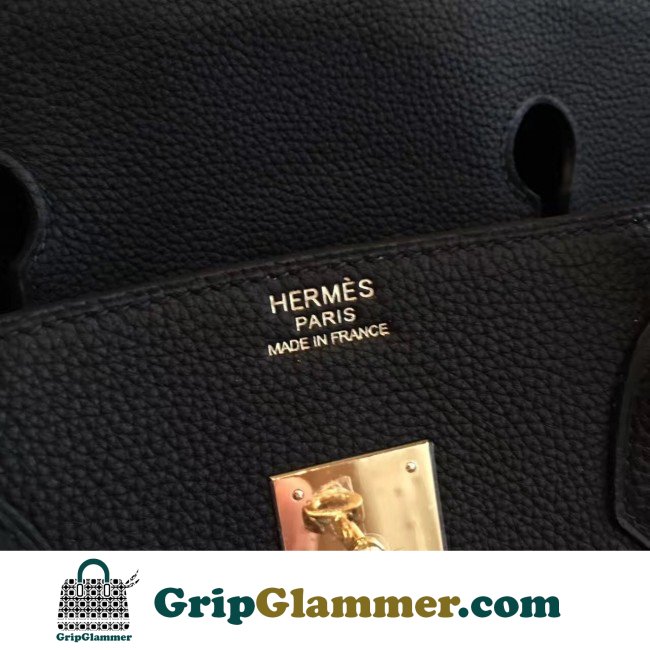 Hermes Black Clemence Birkin 40cm Lushentic AAAAA Grade Replica - Image 6