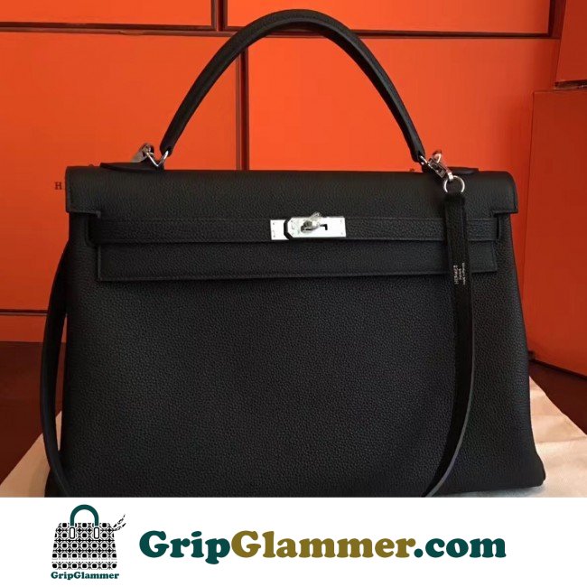 Black Clemence Kelly Retourne 32cm Lushentic AAAAA Grade Replica - Image 5