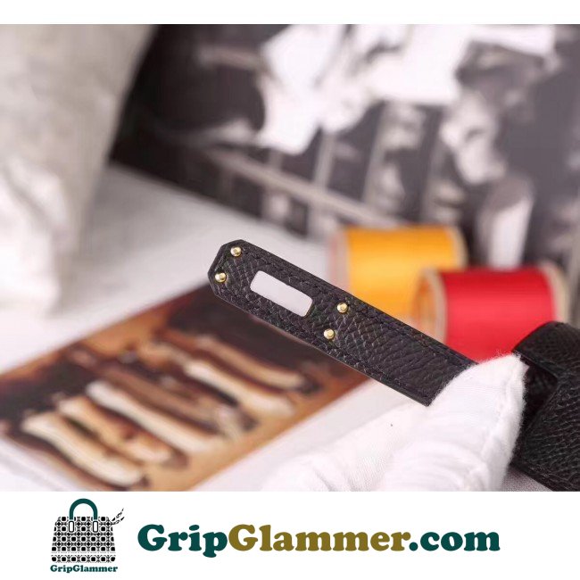 Hermes Black Epsom Kelly Mini II 20cm Lushentic AAAAA Grade Replica - Image 3