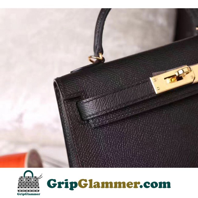 Hermes Black Epsom Kelly Mini II 20cm Lushentic AAAAA Grade Replica - Image 4