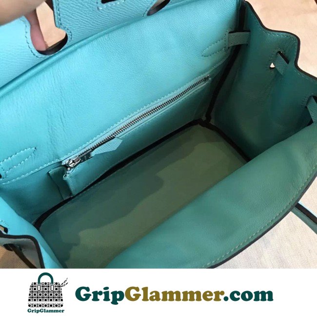 Hermes Blue Atoll Epsom Birkin 25cm Lushentic Grade Replica - Image 3