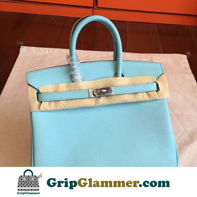 Hermes Blue Atoll Epsom Birkin 25cm Lushentic Grade Replica - Image 6
