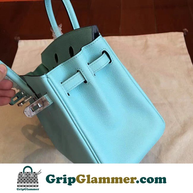 Hermes Blue Atoll Epsom Birkin 25cm Lushentic Grade Replica - Image 7