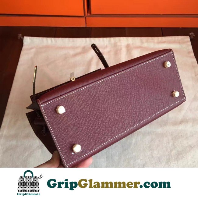 Hermes Bordeaux Epsom Kelly 25cm Sellier Lushentic AAAAA Grade Replica - Image 6