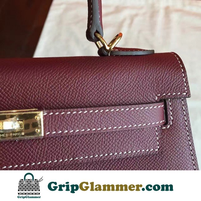 Hermes Bordeaux Epsom Kelly 25cm Sellier Lushentic AAAAA Grade Replica - Image 7