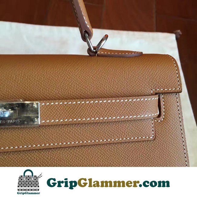 Hermes Brown Epsom Kelly 32cm Sellier Lushentic AAAAA Grade Replica - Image 5