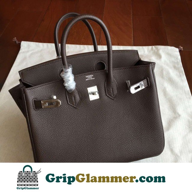 Hermes Cafe Clemence Birkin 25cm Lushentic Grade Replica - Image 5