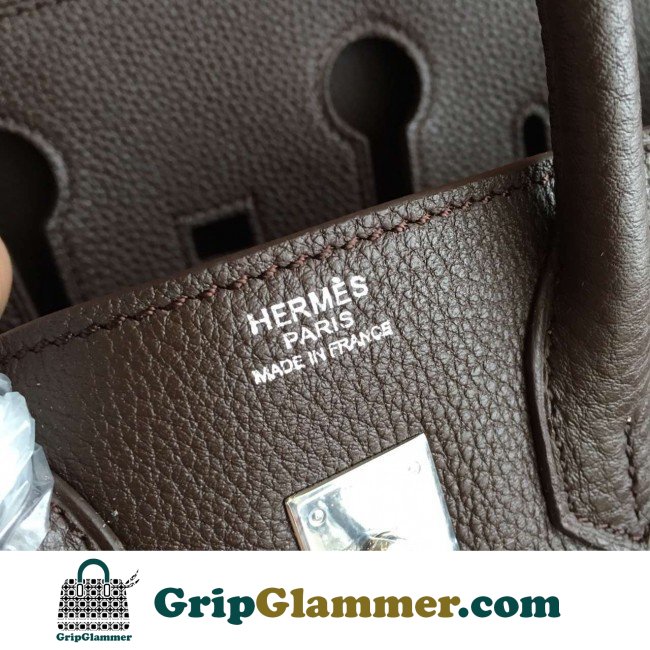 Hermes Cafe Clemence Birkin 25cm Lushentic Grade Replica - Image 6